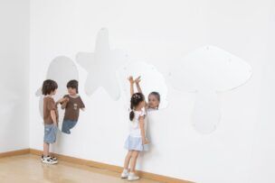 Set van 4 spiegels voor binnen- en buitengebruik