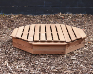 Achthoekige Zandbak met Deksel
