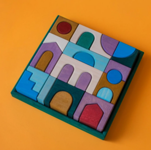 Grimms Kleine blokkenset Floors – 26 stuks