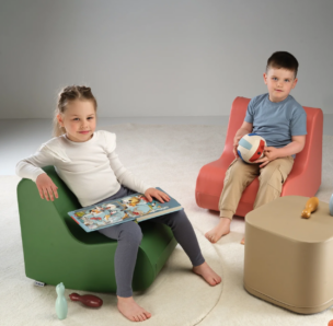 Rocking Chair Soft Play Poef – Groen Schommelstoel foto 2