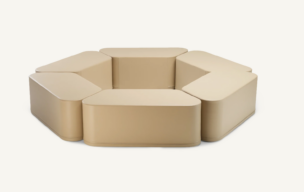 Iglu Hexagon Bench Softplay Poef – Beige 31 cm foto 2