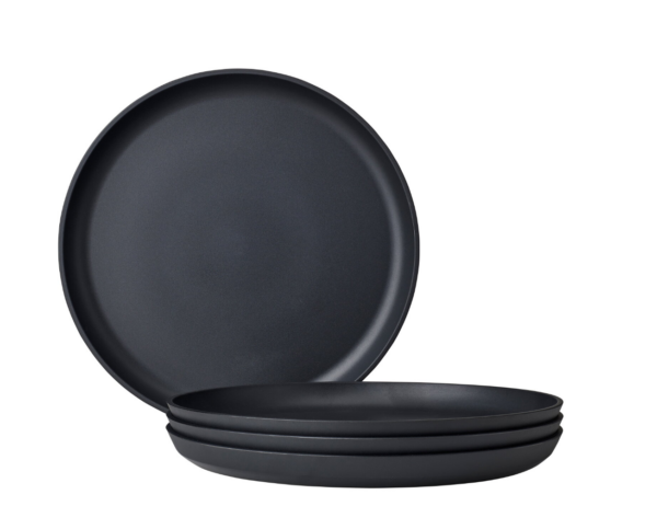 Mepal Plat bord Silueta 26 cm set 4 stuks – Nordic black