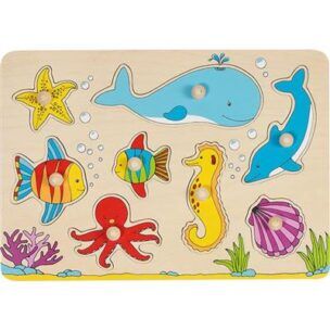 Goki Houten Steekpuzzel Zeedieren