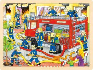 Goki Houten Puzzel Brandweer