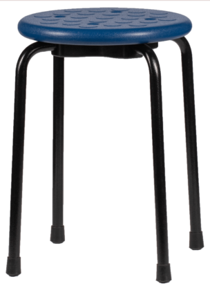 Kruk blauw zwart frame – zithoogte 47 cm