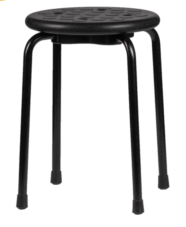 Kruk TAP45 Zwart zithoogte 47 cm