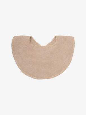Rond waterafstotende slabbetje met drukknoop – Beige foto 2